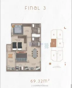 Apartamento com 2 Quartos à venda, 69m² no Guilhermina, Praia Grande