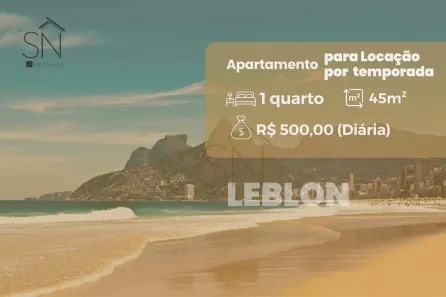 Apartamento com 1 Quarto para alugar, 45m² no Leblon, Rio de Janeiro