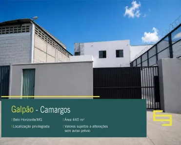 Galpão/Depósito/Armazém para alugar, 440m² no Camargos, Belo Horizonte