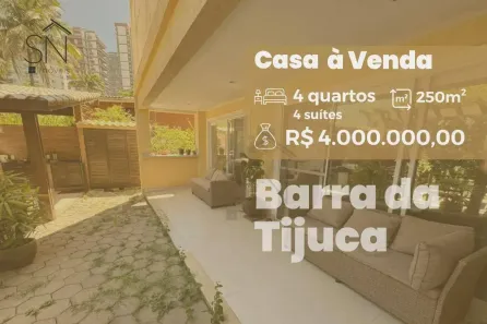 Casa de Condomínio com 4 Quartos à venda, 250m² no Barra da Tijuca, Rio de Janeiro