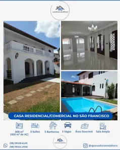Casa com 4 Quartos para venda ou aluguel, 450m² no Jardim São Francisco, São Luís