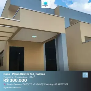 Casa com 2 Quartos à venda, 67m² no Plano Diretor Sul, Palmas