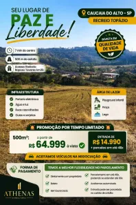 Lote/Terreno à venda, 500m² no Centro (Caucaia do Alto), Cotia