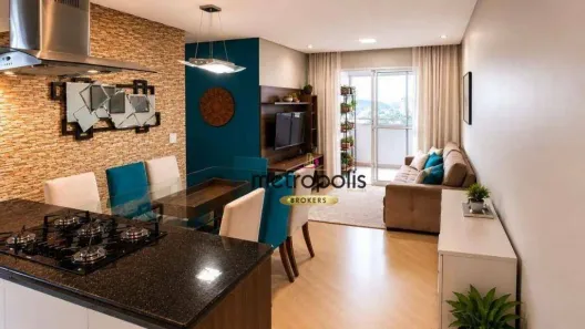 Apartamento com 3 Quartos à venda, 77m² no Campestre, Santo André