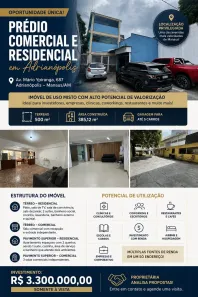 Ponto Comercial com 4 Quartos à venda, 382m² no Adrianópolis, Manaus