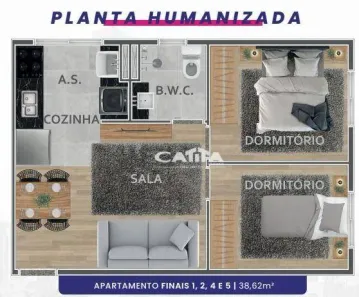 Apartamento com 2 Quartos à venda, 38m² no Vila Santana, São Paulo