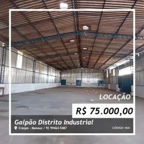 Galpão/Depósito/Armazém para alugar, 750m² no Crespo, Manaus