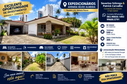 Casa com 4 Quartos à venda, 300m² no Expedicionários, João Pessoa