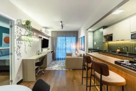 Apartamento com 1 Quarto para alugar, 53m² no Cambuí, Campinas
