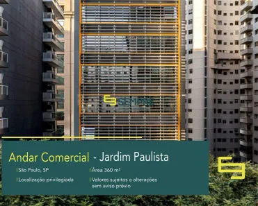 Sala Comercial para alugar, 361m² no Cerqueira César, São Paulo