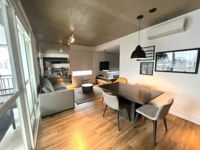 Apartamento com 1 Quarto para alugar, 62m² no Cidade Monções, São Paulo