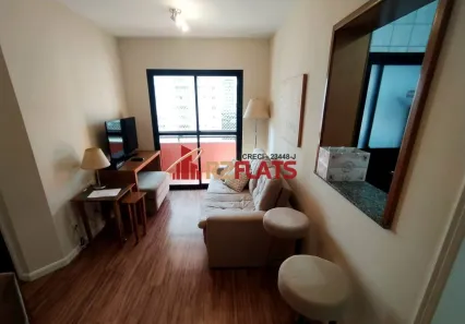 Flat com 1 Quarto para alugar, 51m² no Cidade Monções, São Paulo