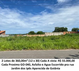 Lote/Terreno à venda, 360m² no Jardim Ipê, Aparecida de Goiânia