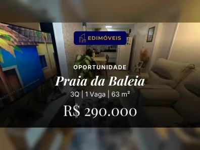 Apartamento com 3 Quartos à venda, 63m² no Praia da Baleia, Serra