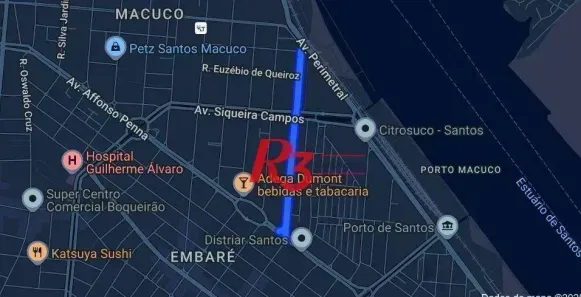 Lote/Terreno à venda, 1175m² no Macuco, Santos