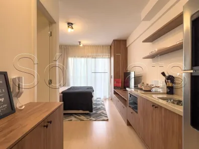 Flat com 1 Quarto para alugar, 24m² no Pinheiros, São Paulo