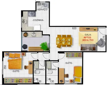 Apartamento com 2 Quartos à venda, 67m² no Morro da Glória, Juiz de Fora