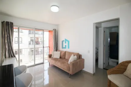 Apartamento com 1 Quarto para alugar, 50m² no Indianópolis, São Paulo