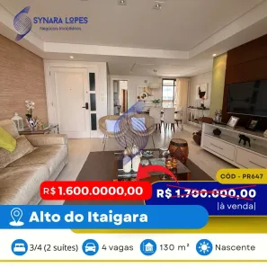 Apartamento com 3 Quartos à venda, 130m² no Itaigara, Salvador