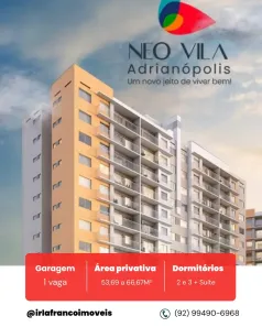 Apartamento com 2 Quartos à venda, 53m² no Adrianópolis, Manaus