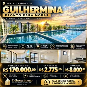 Apartamento com 2 Quartos à venda, 75m² no Guilhermina, Praia Grande