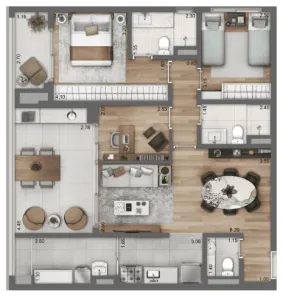 Apartamento com 2 Quartos à venda, 95m² no Perdizes, São Paulo