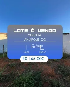 Lote/Terreno à venda, 200m² no Loteamento Residencial Verona, Anápolis