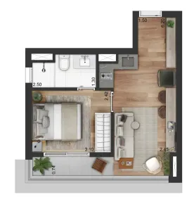 Apartamento com 1 Quarto à venda, 33m² no Vila Clementino, São Paulo