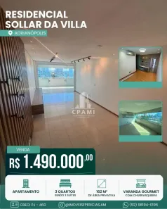 Apartamento com 3 Quartos à venda, 162m² no Adrianópolis, Manaus