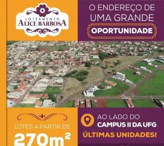 Lote/Terreno à venda, 327m² no Residencial Alice Barbosa I, Goiânia
