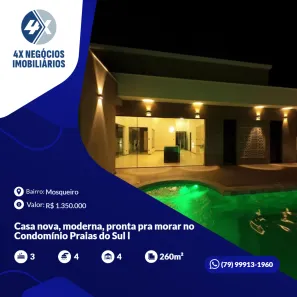 Casa de Condomínio com 3 Quartos à venda, 450m² no Mosqueiro, Aracaju