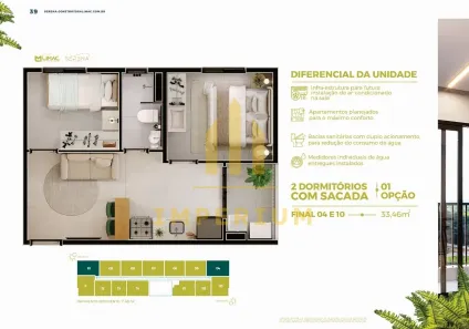 Apartamento com 2 Quartos à venda, 33m² no Vila Gustavo, São Paulo