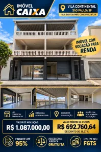 Prédio Residencial com 2 Quartos à venda, 500m² no Vila Continental, São Paulo