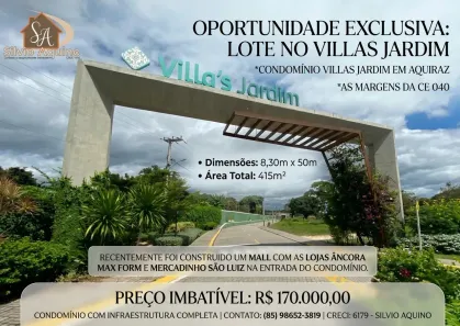 Lote/Terreno à venda, 415m² no Jacundá, Aquiraz