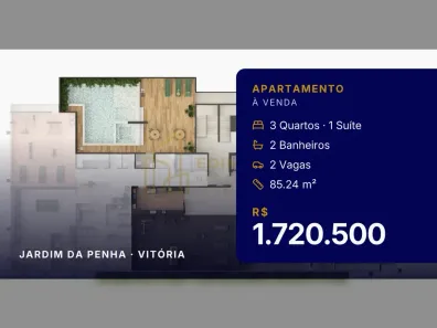 Apartamento com 3 Quartos à venda, 85m² no Jardim da Penha, Vitória