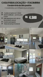 Casa de Condomínio com 3 Quartos para alugar, 110m² no Barra do Jacuípe (Monte Gordo), Camaçari