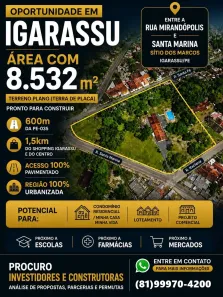 Lote/Terreno com 1 Quarto à venda, 8532m² no Sítio dos Marcos, Igarassu