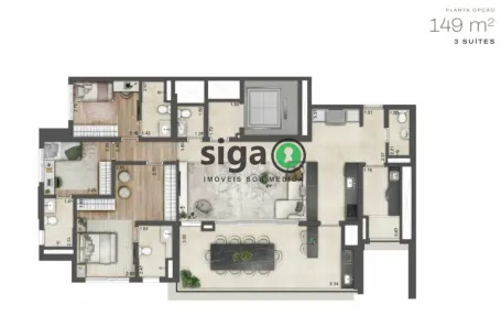 Apartamento com 4 Quartos à venda, 149m² no Santo Amaro, São Paulo