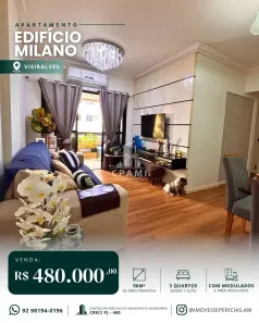 Apartamento com 3 Quartos à venda, 96m² no Nossa Senhora das Graças, Manaus