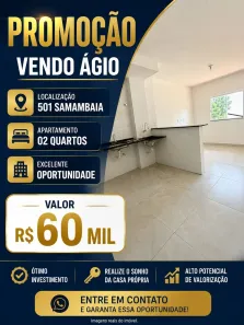 Apartamento com 2 Quartos à venda, 55m² no Samambaia Sul, Brasília