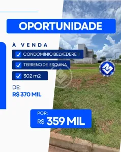 Lote/Terreno à venda, 302m² no Condomínio Belvedere II, Cuiabá
