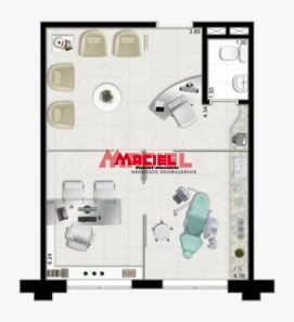 Sala Comercial à venda, 43m² no Parque Residencial Aquarius, São José dos Campos