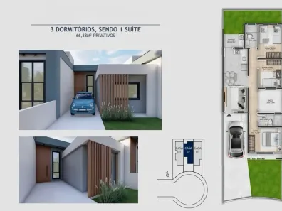  com 3 Quartos à venda, 66m² no Nova Palhoça, Palhoça