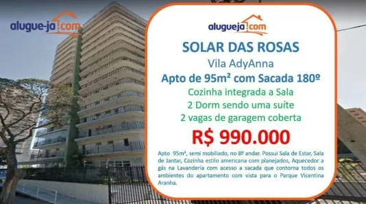 Apartamento com 2 Quartos à venda, 95m² no Vila Adyana, São José dos Campos