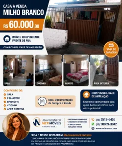Casa com 2 Quartos à venda, 70m² no Milho Branco, Juiz de Fora
