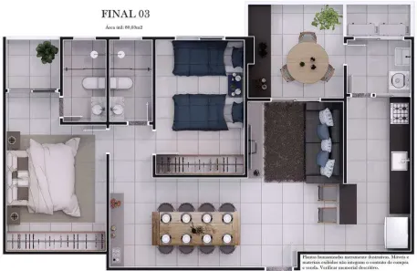 Apartamento com 2 Quartos à venda, 81m² no Aviação, Praia Grande