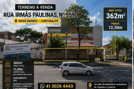Lote/Terreno à venda, 362m² no Novo Mundo, Curitiba