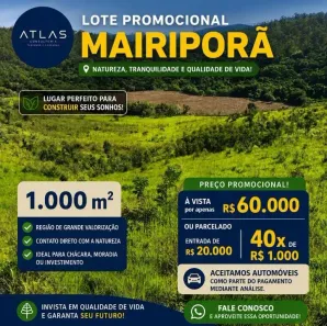 Lote/Terreno à venda, 1000m² no Terra Preta (Terra Preta), Mairiporã