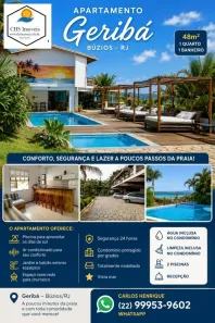 Flat com 1 Quarto à venda, 45m² no Geribá, Armação dos Búzios