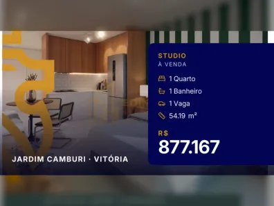 Apartamento com 1 Quarto à venda, 54m² no Jardim Camburi, Vitória